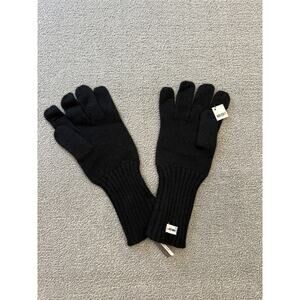 Carolina Amato Men One Size Black‎ Holed It Cashmere Gloves